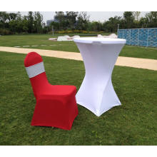 custom round fitted spandex table covers